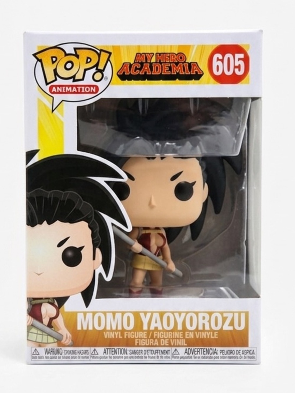 Funko Pop! Momo Yaoyorozu Vinyl Figure - Black, Yellow, Tan